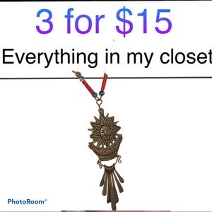 MUST BUNDLE Handmade Vintage Sun Pendant Necklace